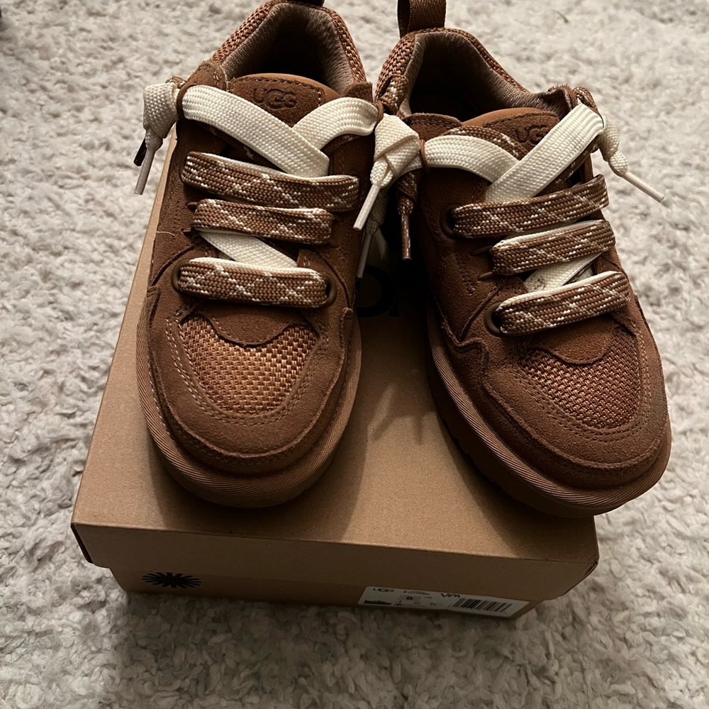 UGG Woman Tan and Cream Sneakers